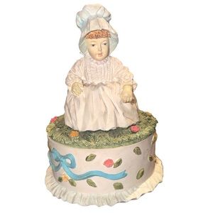 Vintage 1990 Maud Humphrey Bogart A Touch Of Spring H5646 Figurine jewelry box